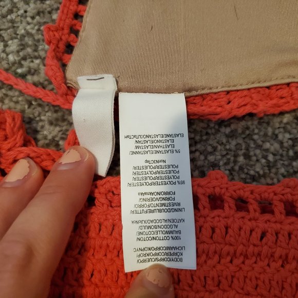 Coral Fully-lined Crochet Bikini - Picture 5 of 7